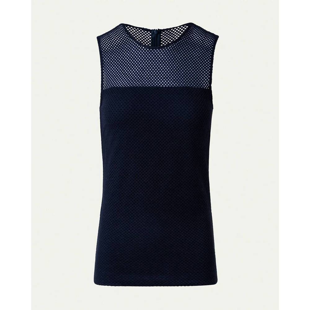 NEW AKRIS PUNTO mesh fitted shirt in navy - Picture 5 of 5